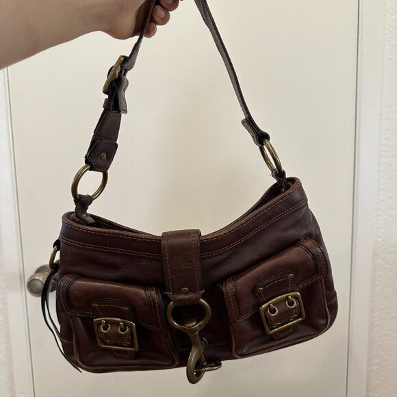 Vintage Coach Legacy Mandy Shoulder Bag (7458) in Dark Brown - Picture 1 of 11